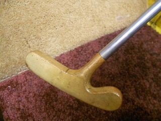 Acushnet Bullseye HB M 6 S Heavy Blade Putter with Leather Grip 36