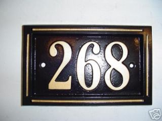 Custom Cast Aluminum House number Plaque sign