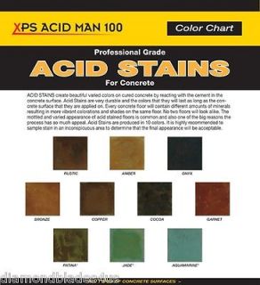 Xtreme Acid Man 100 Acid Stain Concrete Color Dye Cement  1 Gallon