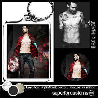 Adam Levine KEYCHAIN + BUTTON or MAGNET or MIRROR pin maroon 5 badge