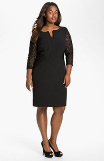 adrianna papell lace dress plus size