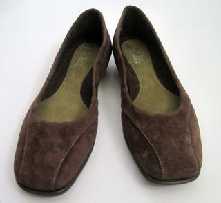 New Aerosoles Loafers Shoes Brown Size 6 1/2 Leather Suede Flexation