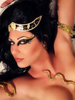 Sexy Cleopatra Greek Egyptian Roman Goddess Costume Crystal Eye