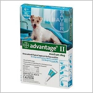 Advantage Flea Control for Dogs 11 to 20 lbs.   4 Month Supply