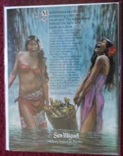 1981 Print Ad San Miguel Beer ~ Two Pretty Girls Under Philippine