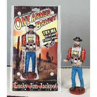 Arm Bandit Cowboy Slot Machine Bank Novelty Gag Gift Present Desk Toy