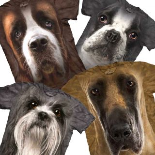 The Mountain Pet Dog Big Face Adult T Shirts Various Breeds & Sizes