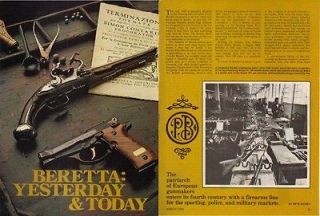 1980 BERETTA M1915 PISTOL M1891 M70 M12 SMG ARTICLE