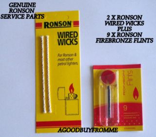 RONSON ® WIRED WICKS + 9 RONSON ® PREMIUM FLINTS★