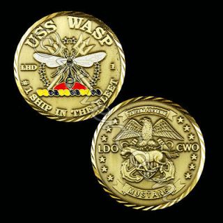 USS Wasp LHD1 LDO CWO★ Challenge Coin