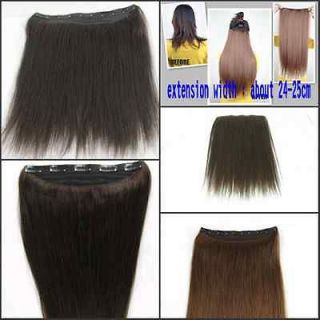 24 LONG 100g One Piece 5 Clips clip in on 100% Remy Human Hair