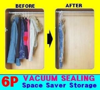 6P Closet Space Saver Hanger Bags. TRIPPLE Zipper