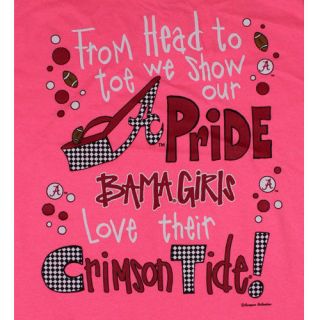 Alabama Crimson Tide Football T Shirts   Bama Girls Heart & Soul   How