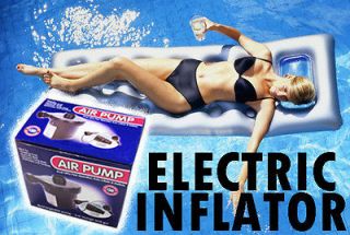 NEW PMS ELECTRIC AIR PUMP INFLATOR AIRBED BLOW UP BED LILO MAINS 240v