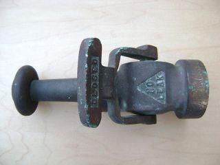 OLD SOLID BRONZE AKRON FIRE HOSE NOZZLE BOAT SHIP FIRE FIGHTING