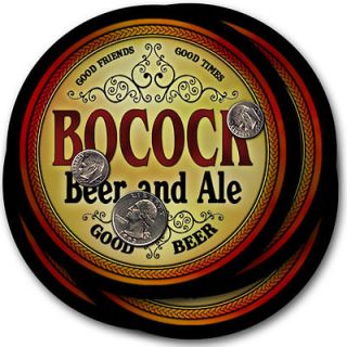 Bocock s Beer & Ale Coasters   4 Pack