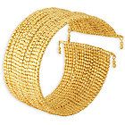 18k Gold Overlay Agra Golden Nugget Bracelet