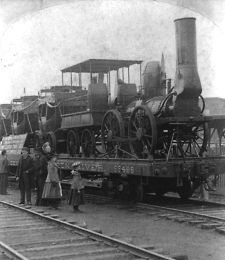 1831 The first engine and train in America. DeWitt Clinton train (1831