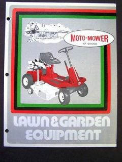 Moto Mower Lawn and Garden Equipment Fold Out Brochure   Catalog
