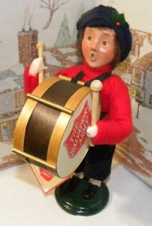 BYERS CHOICE Salvation Army Boy with Base Drum 2006 w Hang Tag Signed