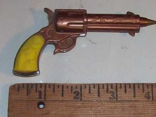 VINTAGE PISTOL PEN HORSE CHILD TOY SPRING LOADED WRITING SIX SHOOTER