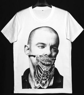 Alex McQueen HandPrinted 42 L Fashion Designer Punk Retro Sugar Skull