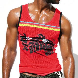Top Mens Polyester A Shirt Wife Beater Ribbed Tank Top Muscle Vest IN