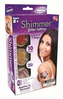 Shimmer Body Art Glitter Tattoos   As Seen on TV