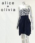 Alice + Olivia NEW MAGARET SEQUIN STRAPLESS Mini Short Dress Sz 4 NWT