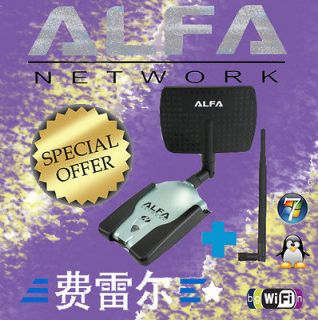 ALFA NETWORK AWUS036NH 2W USB WLAN Adapter+ 7dBi Panel Antenna