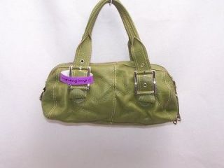 Alfani GREEN Pebble Leather Satchel Handbag #119