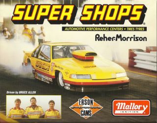 BRUCE ALLEN  SUPER SHOPS  REHER & MORRISON, Original Track Handout