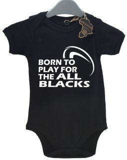 ALL BLACKS RUGBY BABY GROW SUIT TSHIRT VEST BOY GIRL BABIES KIT NEW