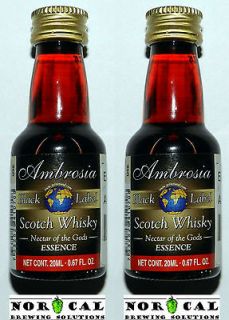 Ambrosia Black Label SCOTCH WHISKY ESSENCE whiskey Nectar Gods 2 PACK