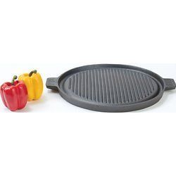 Round Cast Iron Stove Top Griddle Grill Oil Seasoned   Indoor Outdoor