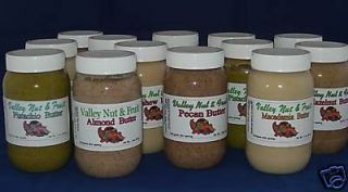 Almond Butter, Case of 10   1 lb. Jars   Raw, Roasted Salted, Roasted