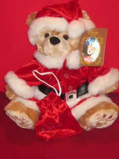 RARE Disney Duffy Mickey Bear Christmas Santa NEW