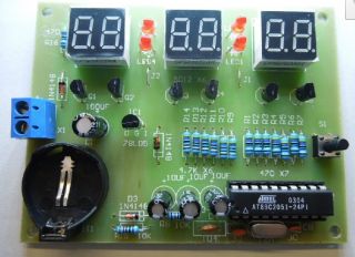 AT89C2051 6 Digit LED electronic clock parts digital clock kit DIY