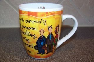 HISTORY AND HERALDRY FINE PORCELAIN 10 OZ GOVERNMENT WORKER MUG CUP