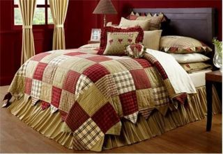 Country Primitive Heartland Bedding Sets New Hearts Red Tan Green