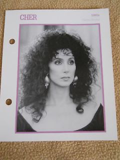 CHER ATLAS MOVIE STAR PICTURE BIOGRAPHY CARD