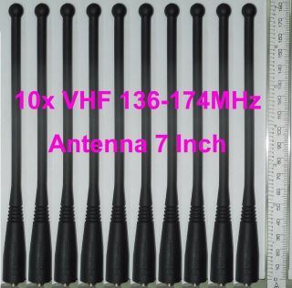 10xVHF 136 174MHz Antenna 7 Inch for motorola two way Radios