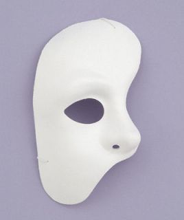 White Half Phantom Of The Opera Adult Costume Mask New