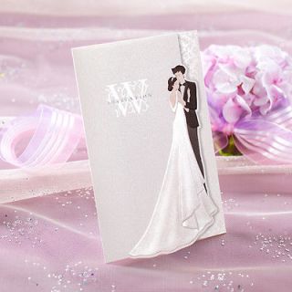100Kits Lovely Sets Wedding Invitations 100 Cards + Envelopes + Seals