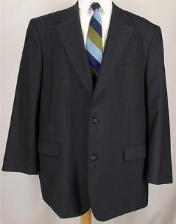 52 R George Foreman Comfort SOLID BLACK 2 Btn sport coat jacket suit