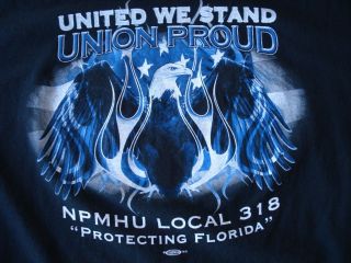 2XL EAGLE United We Stand USPS Postal Mailhandlers Union Florida Local