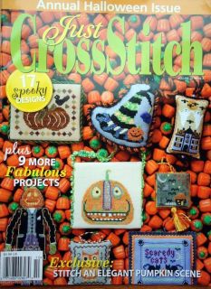 Just Cross Stitch Magazine Sept/Oct. 2011 HALLOWEEN ISSUE 26 Designs