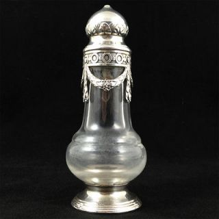 Antique French Christofle Silverplate & Crystal Vinegar or Salt