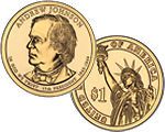 2011 Andrew Johnson P & D Dollar Coins.Buy 5 Get 1 FREE