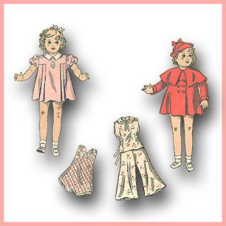 Vintage Shirley Temple, Patsy Ann, Composition Doll Clothes Pattern